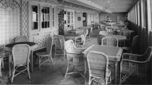 Una de las terrazas del trasatlántico